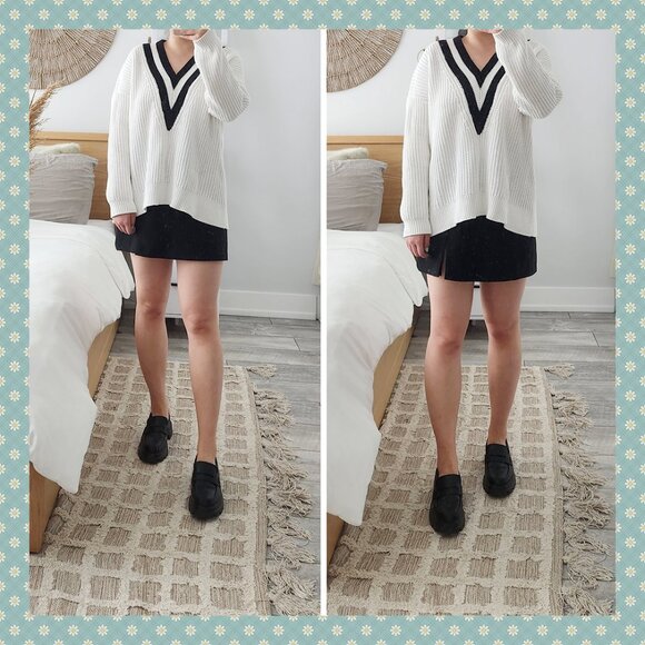 H&M Striped Knit Varsity Style Sweater - Picture 1 of 10
